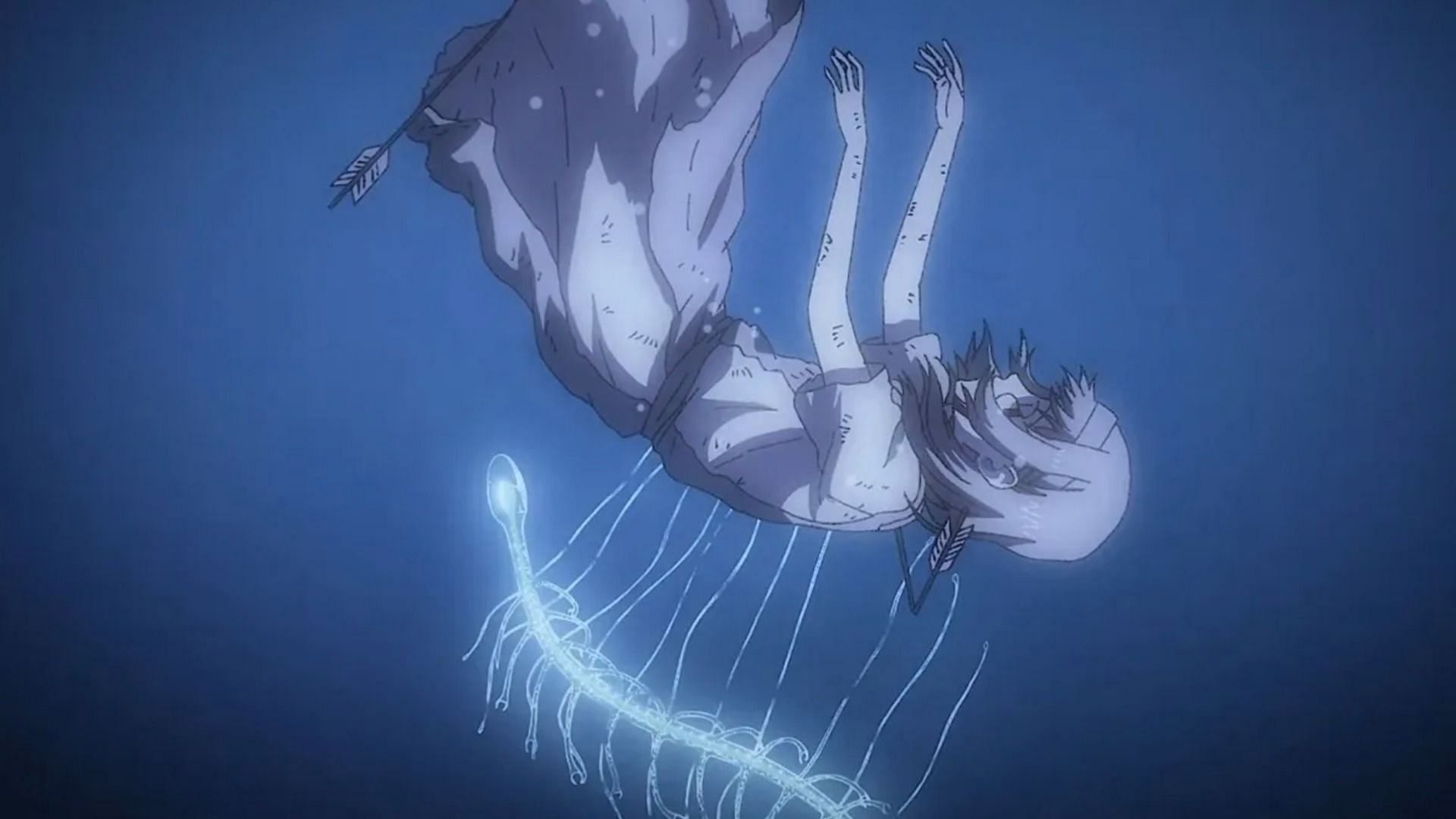 The centipede gives Titan powers to Ymir (Image via MAPPA/Wit)